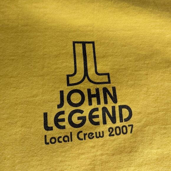 Vintage Y2K John Legend Once Again 2007 Tour Local Crew T-shirt Size L - Picture 7 of 10